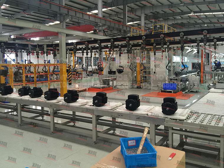 Suspended conveyor line