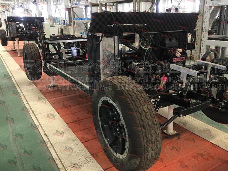 New energy vehicle chassis preassembly line